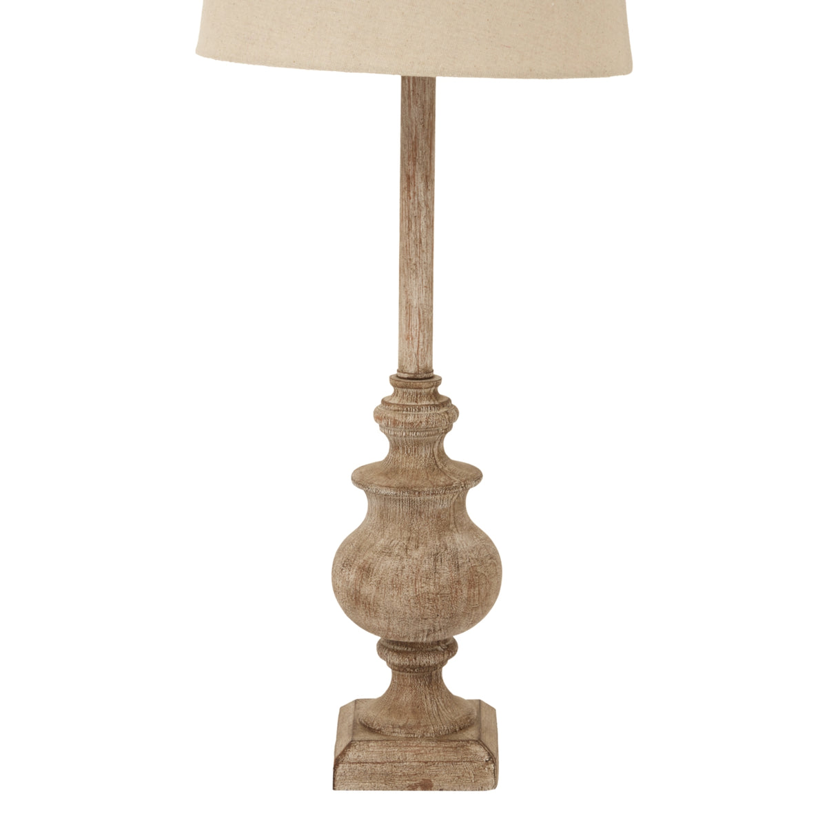 Chiaro Candlestick Table Lamp With Linen Shade - view 2