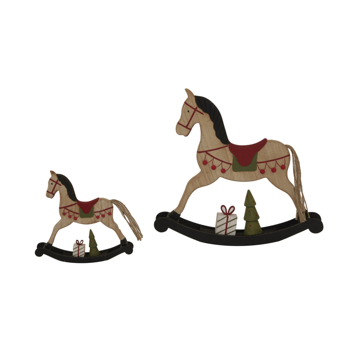 Large Rustic Decorated Rocking Horse - view 3