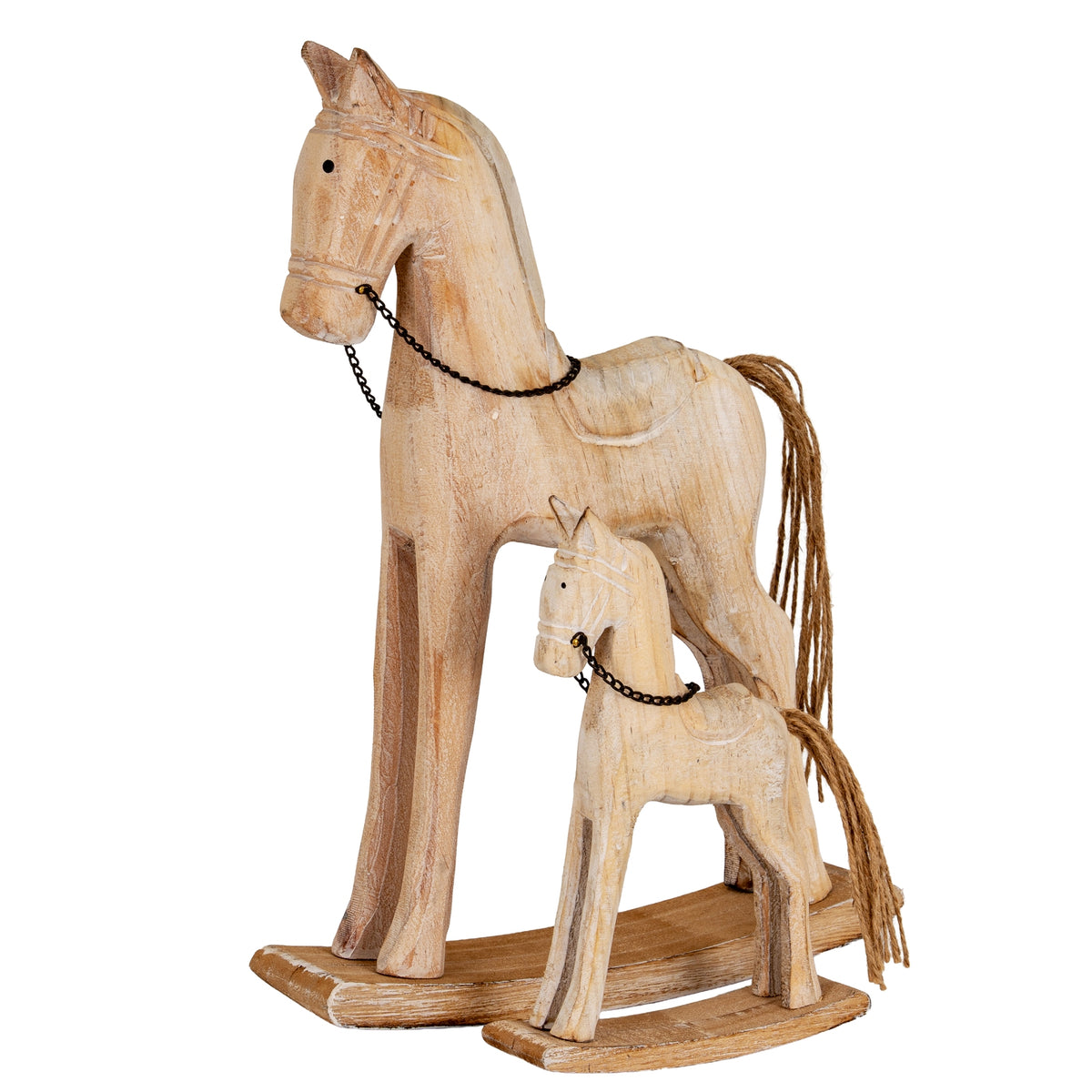 Large Natural Rustic Rocking Horse - view 4