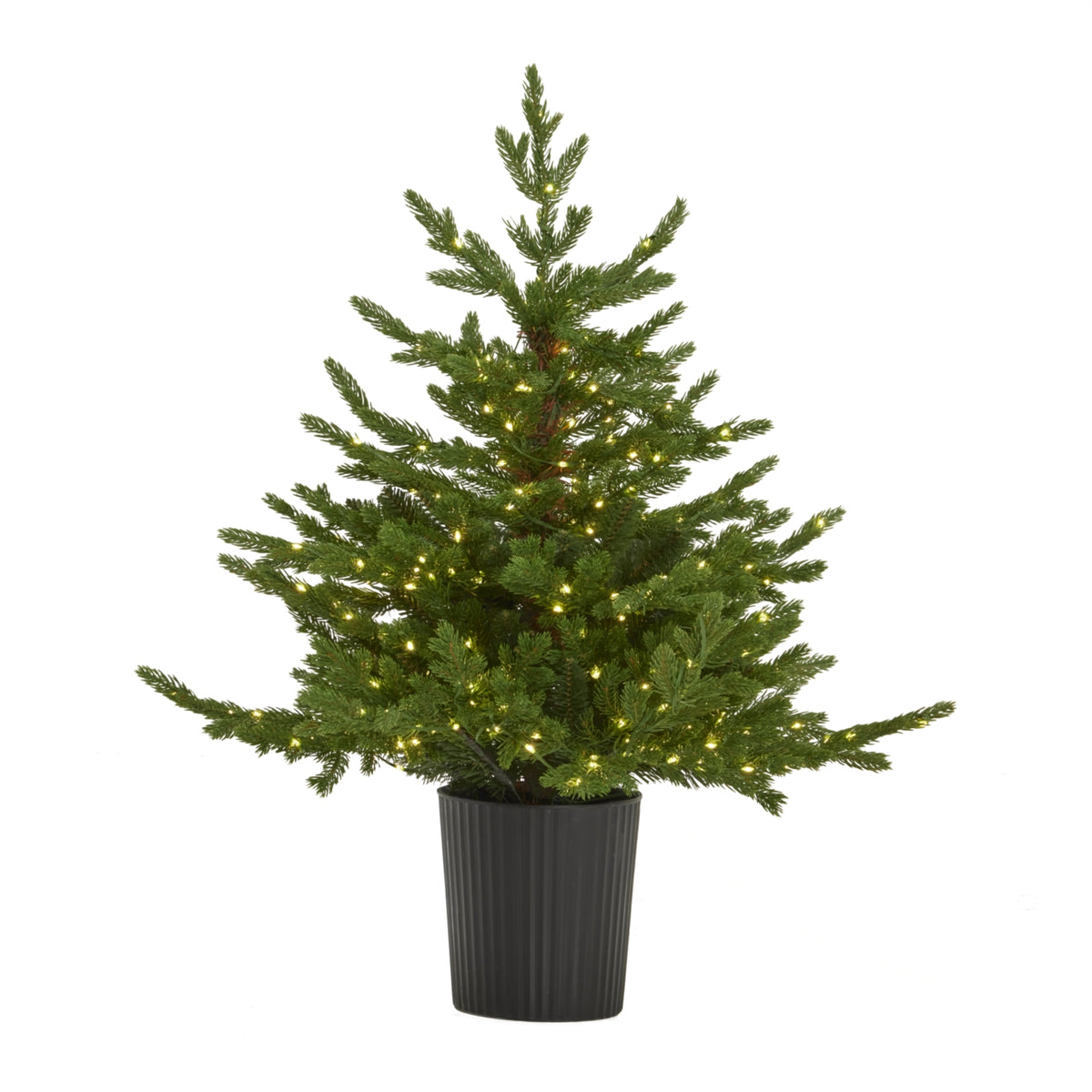 Green Forest Fir Pre-Lit LED 300L Christmas Tree In Pot - view 2