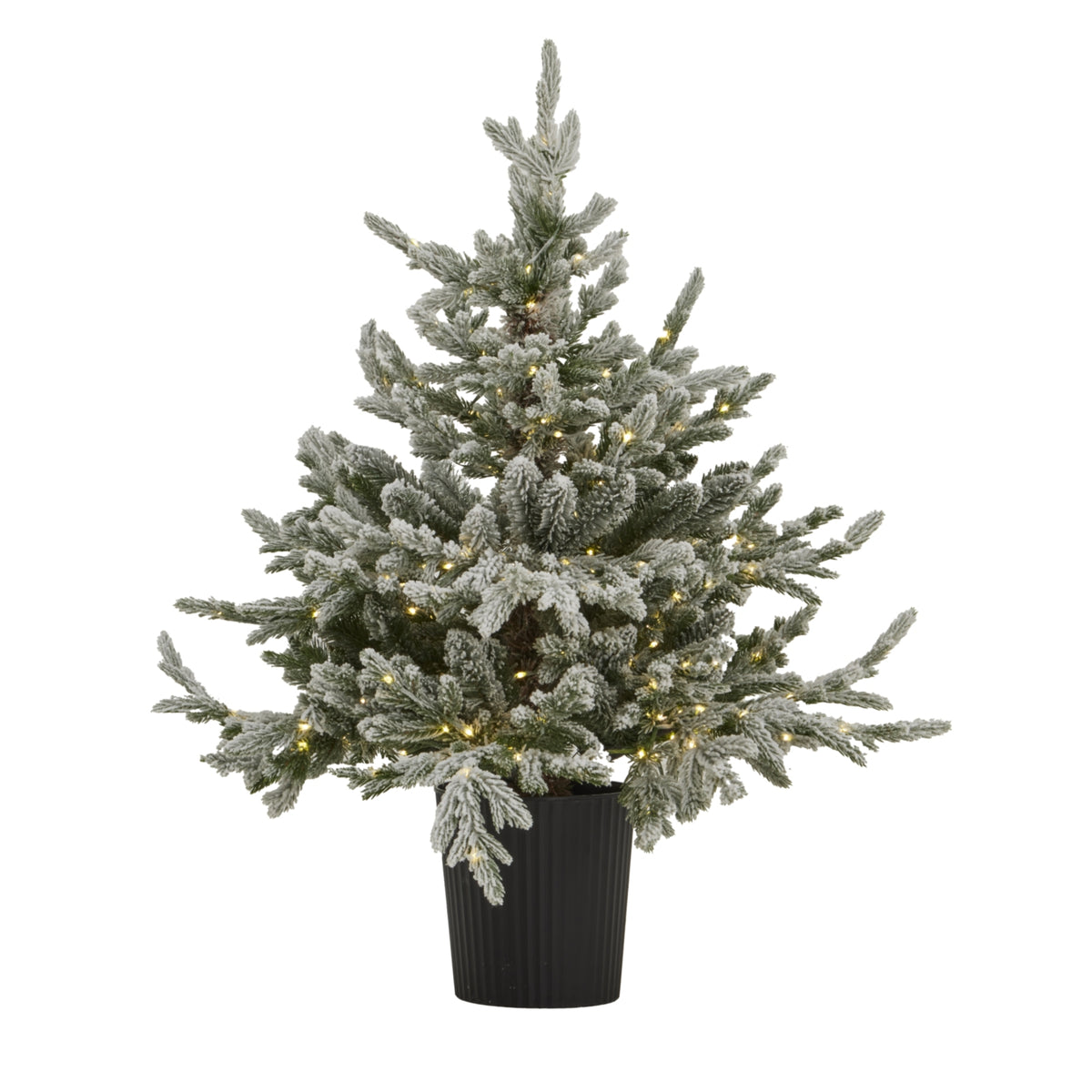 Snowy Forest Fir Pre-Lit LED 300L Christmas Tree In Pot - view 2