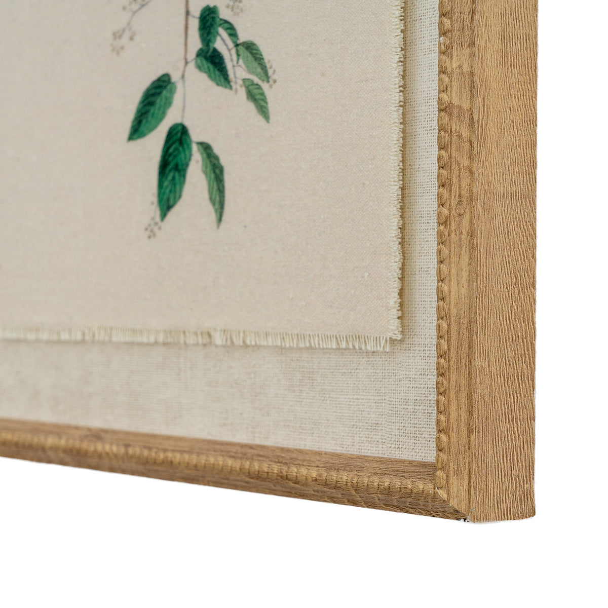 Flora & Fauna Collection Chickadees on Linen in Beaded Frame - view 2