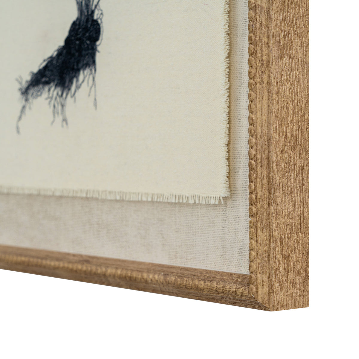 Flora & Fauna Collection Spleenwort on Linen in Beaded Frame - view 2