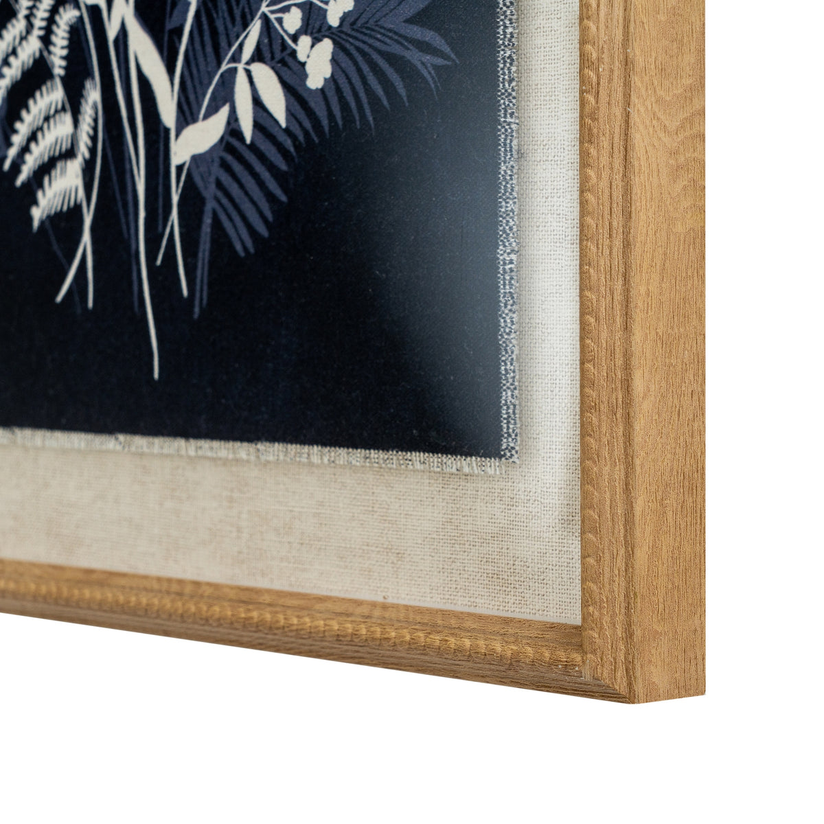 Flora & Fauna Collection Meadow On Linen In Beaded Frame - view 2