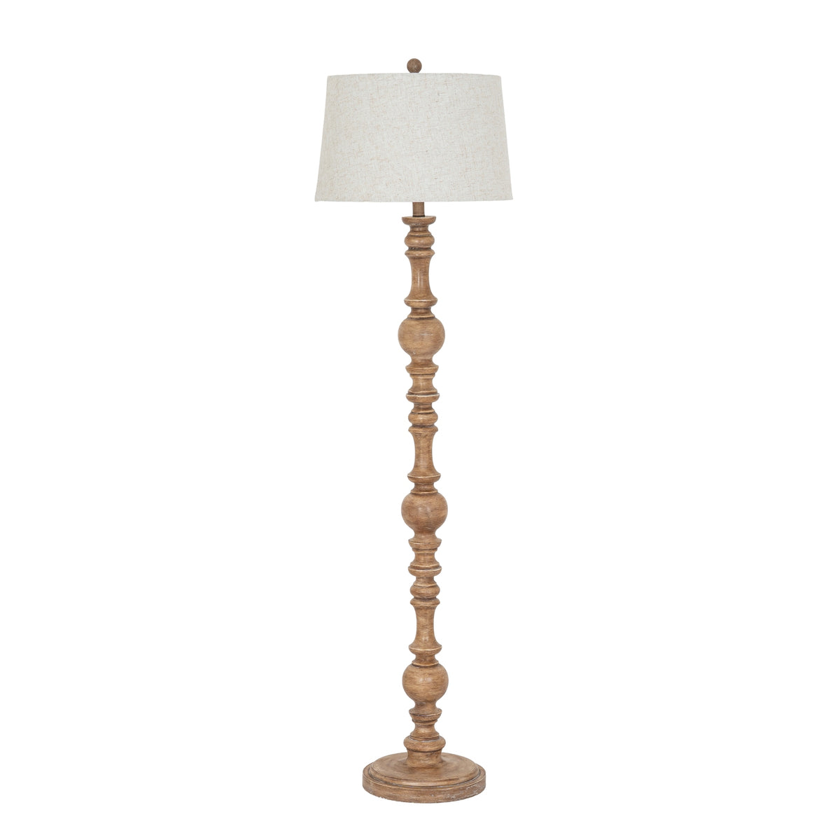 Seraphia Floor Lamp With Edged Linen Shade - view 2