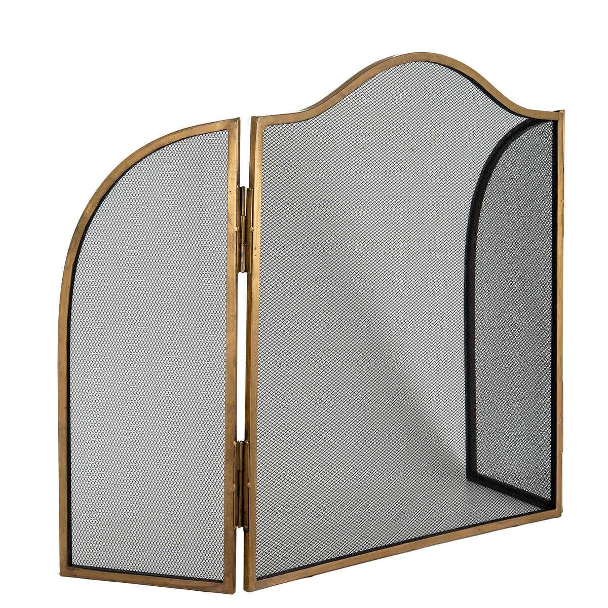 Antiqued Brass Fire Screen - view 3