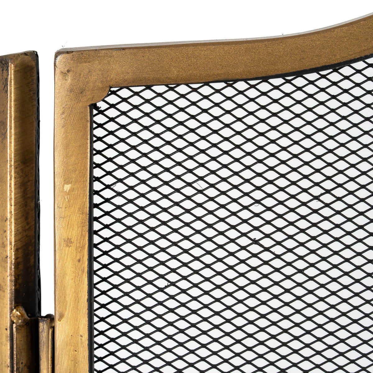Antiqued Brass Fire Screen - view 4