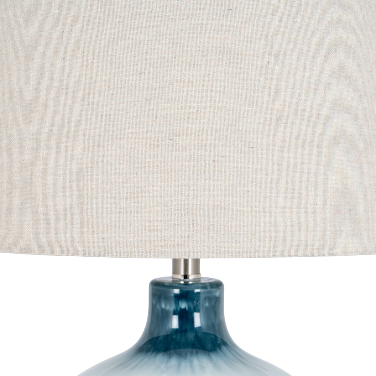 Ocean Shadows Table Lamp With Linen Shade - view 3
