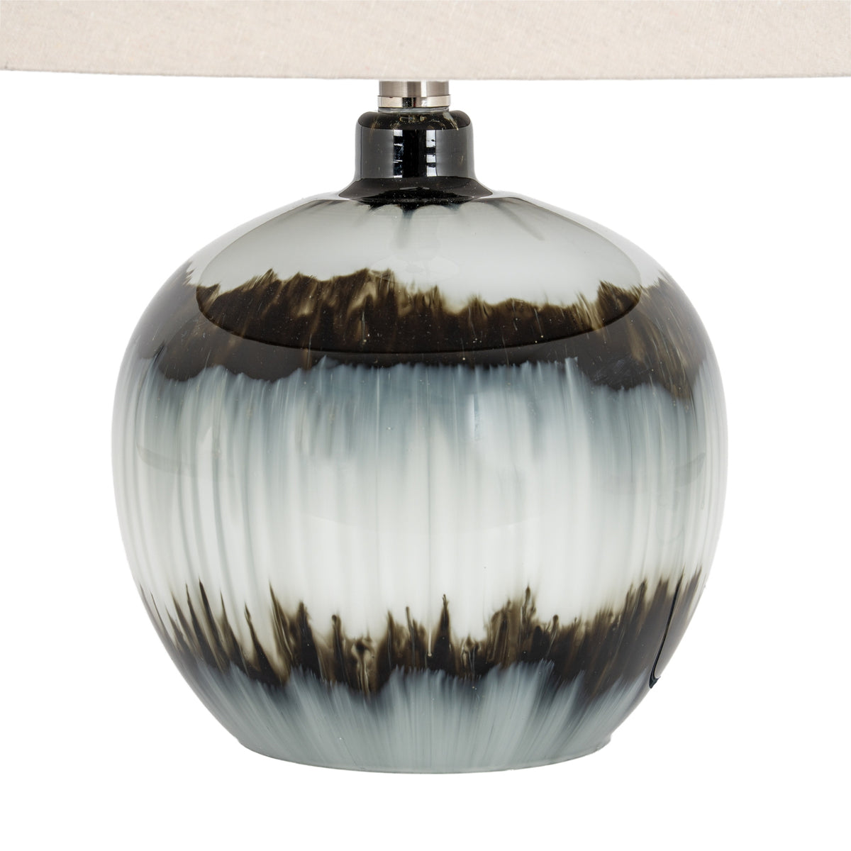 Midnight Shadows Squat Table Lamp With Linen Shade - view 4