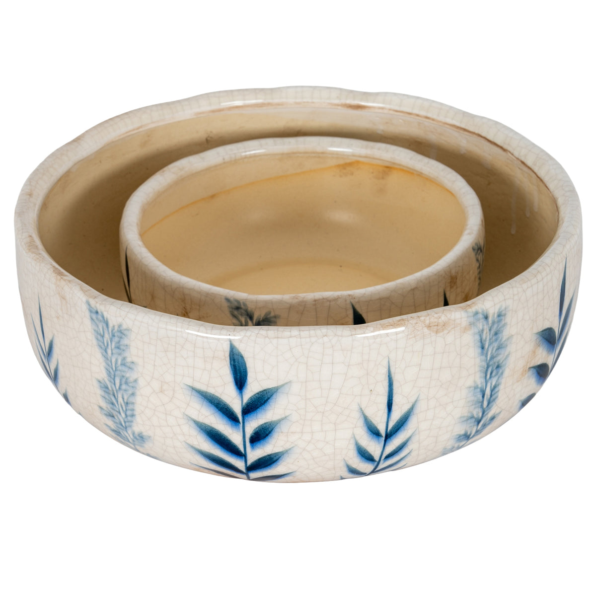 Large Blue Flora Bowl Pot - view 4