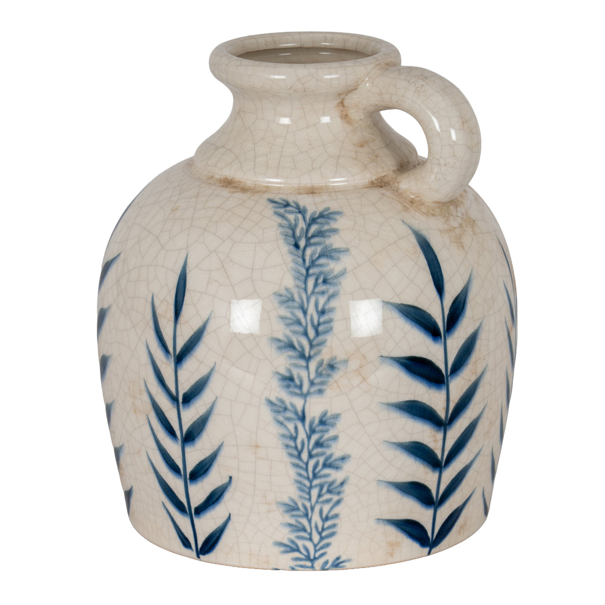 Blue Flora Amphora Jug Vase - view 2