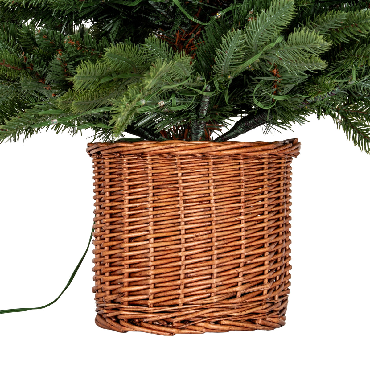 Norway Fir Pre-Lit LED 300L Fir Tree In Rattan Pot - view 3
