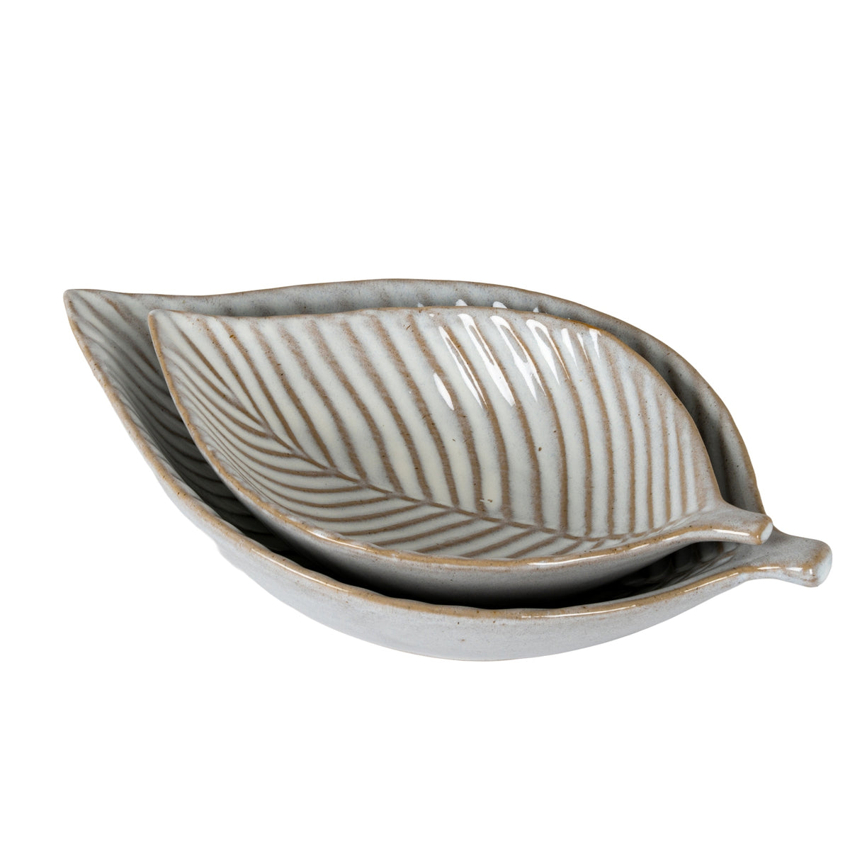 Alora Ceramic Elm Leaf Large Dish - view 3
